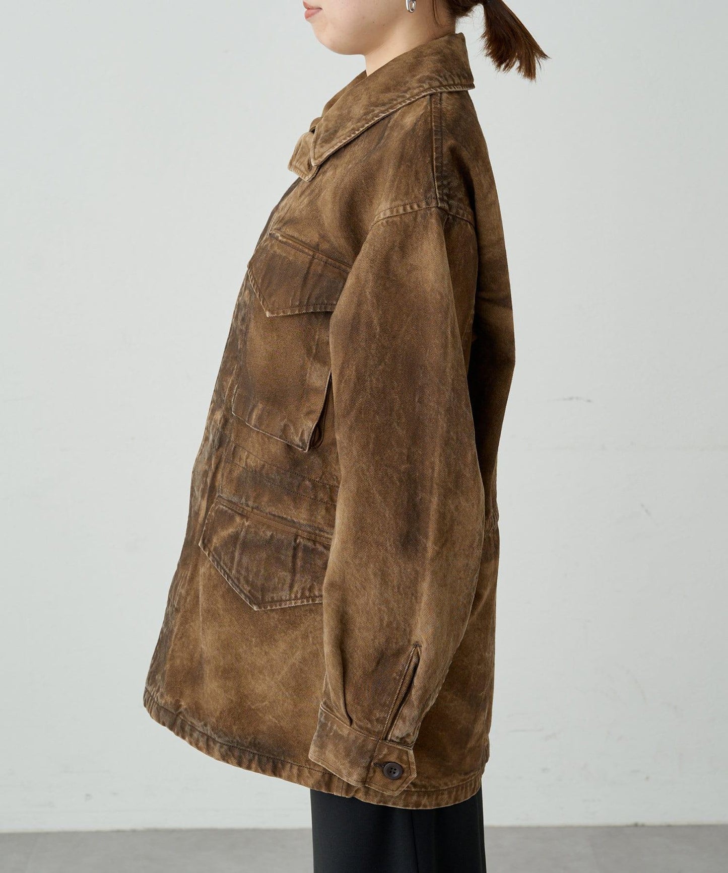 【Loungedress】【ainode】hinase仿皮夾克