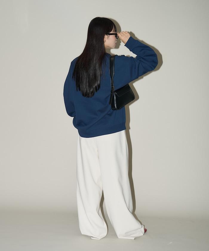 波浪藝術發泡印花圓領衛衣