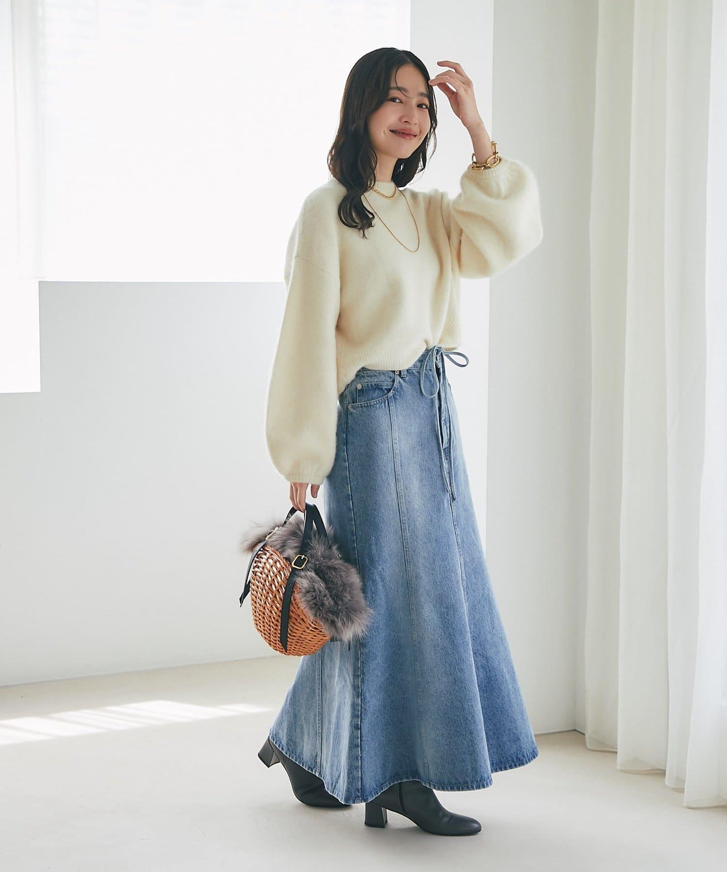 【名品升級】毛絨羊毛前後兩穿開衫