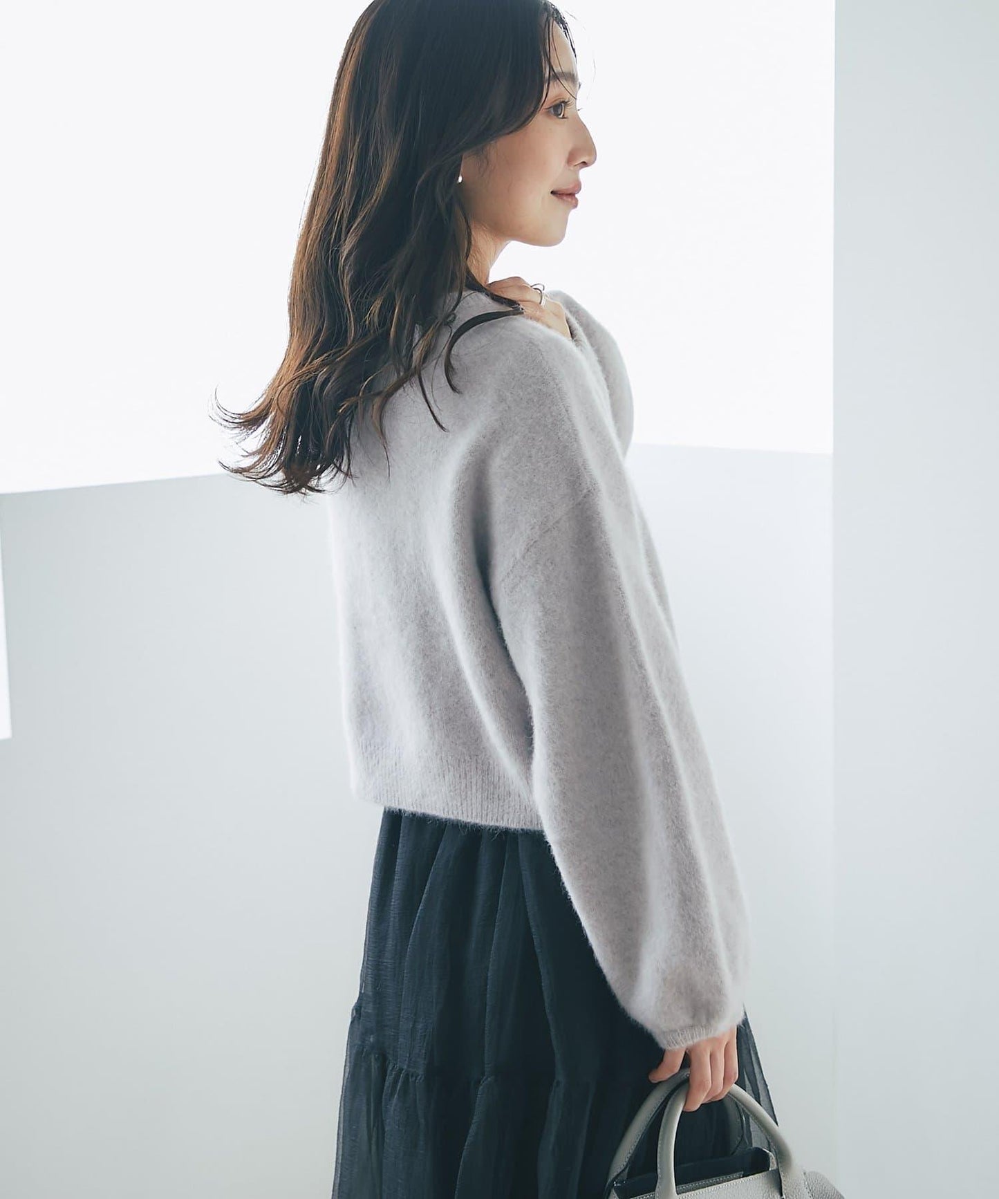 【名品升級】毛絨羊毛前後兩穿開衫