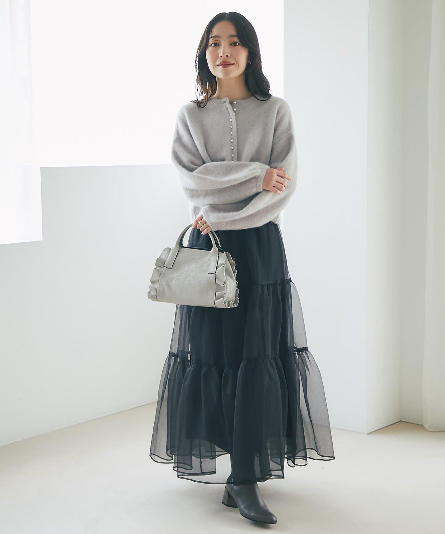 【名品升級】毛絨羊毛前後兩穿開衫