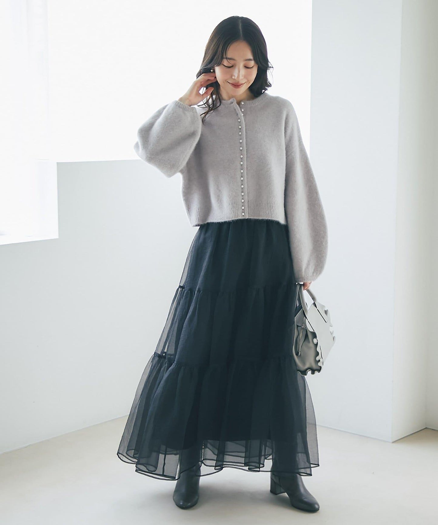 【名品升級】毛絨羊毛前後兩穿開衫