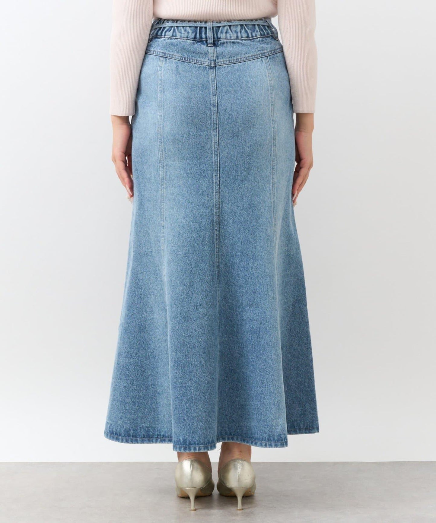 蝴蝶結牛仔美人魚長裙