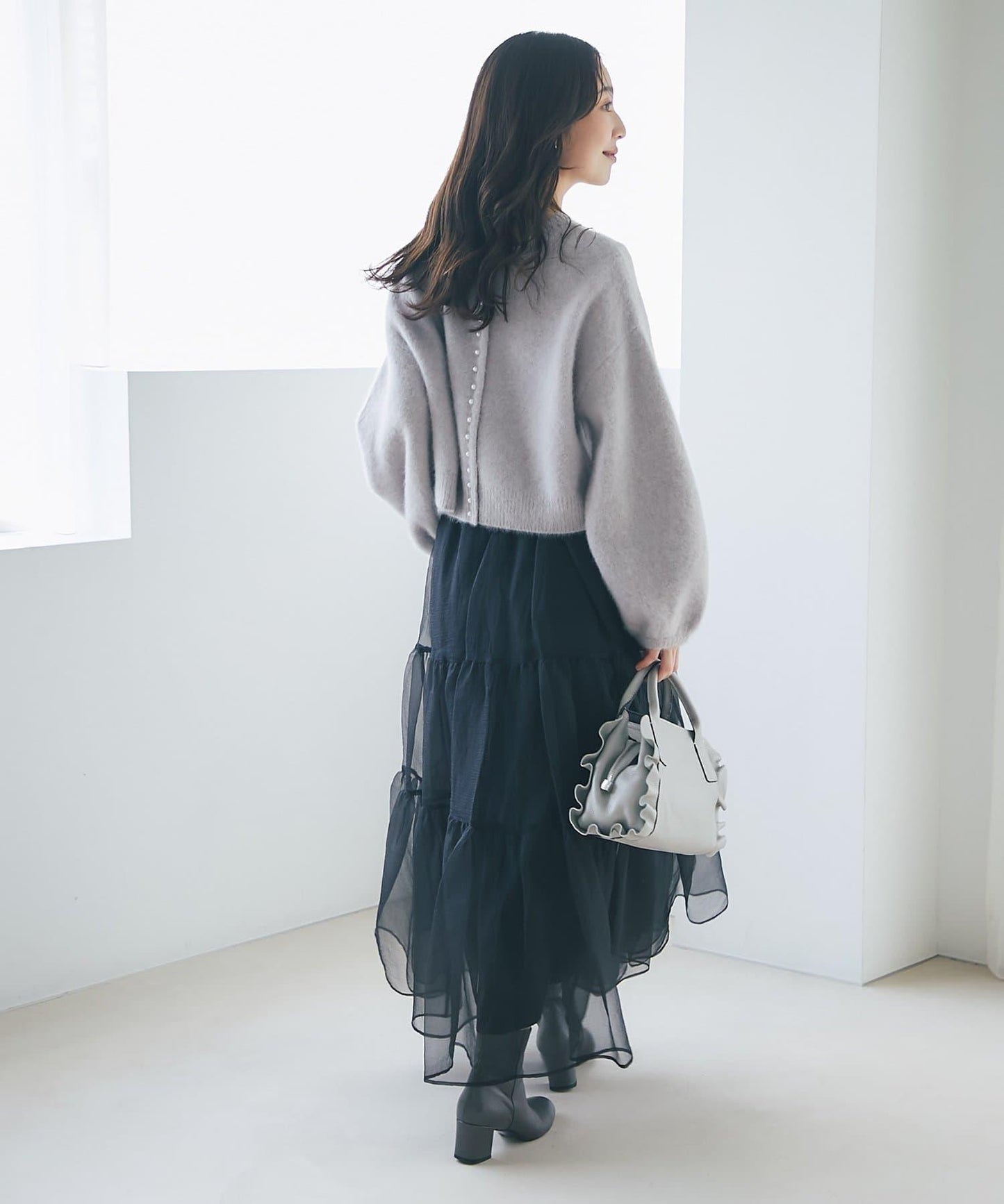 【名品升級】毛絨羊毛前後兩穿開衫