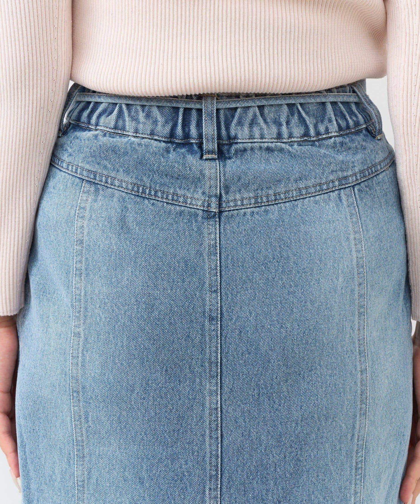 蝴蝶結牛仔美人魚長裙