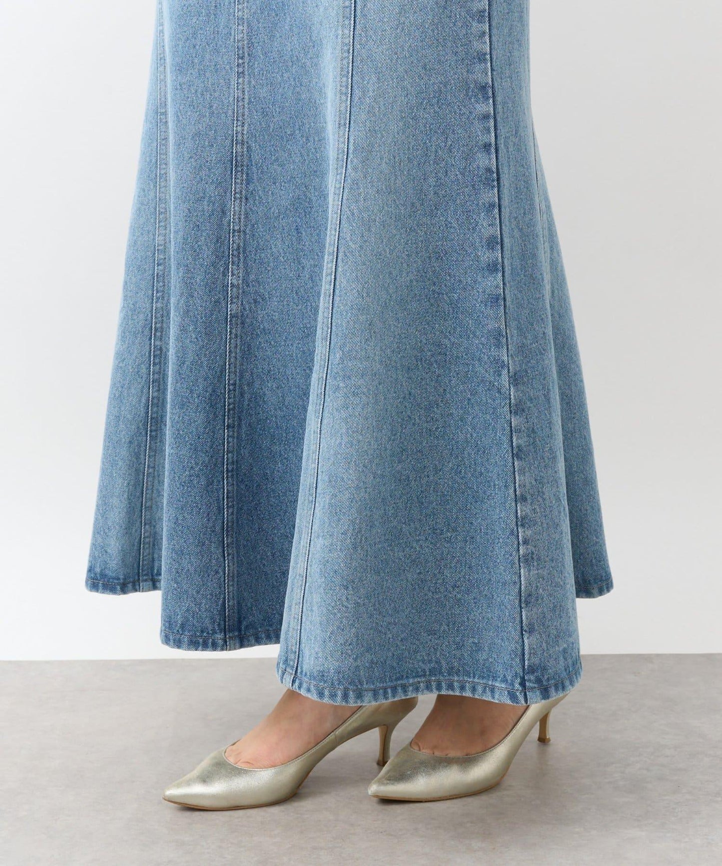 蝴蝶結牛仔美人魚長裙