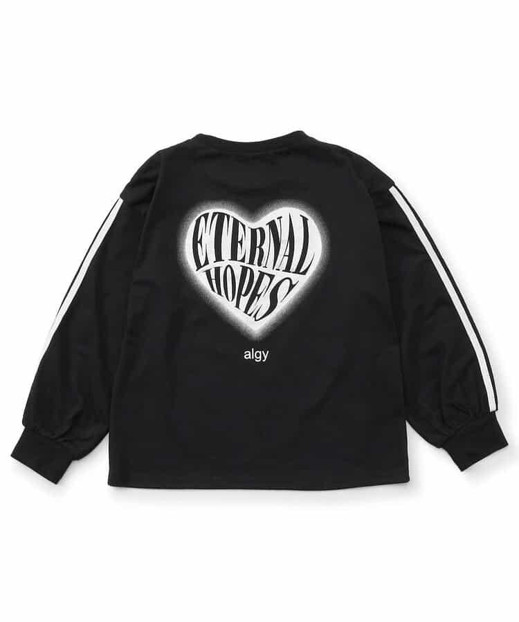 心形背部印花長袖T恤