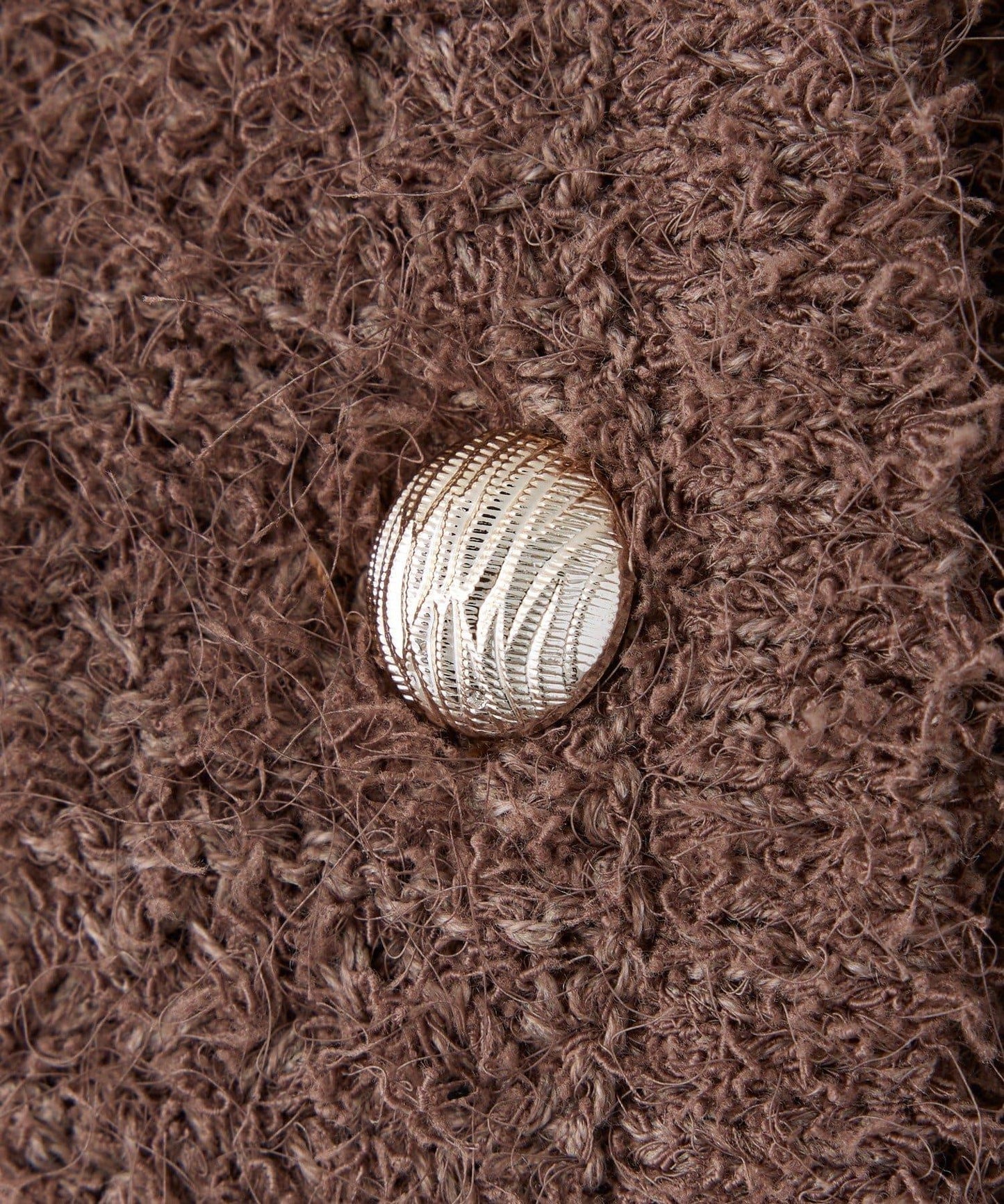 金色紐扣短袖仿呢料開衫