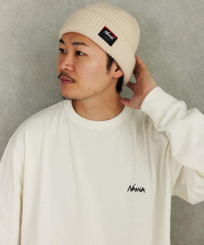 刺繡ECO HYBRID LOGO長袖T恤 環保混紡寬鬆版型長袖刺繡T恤