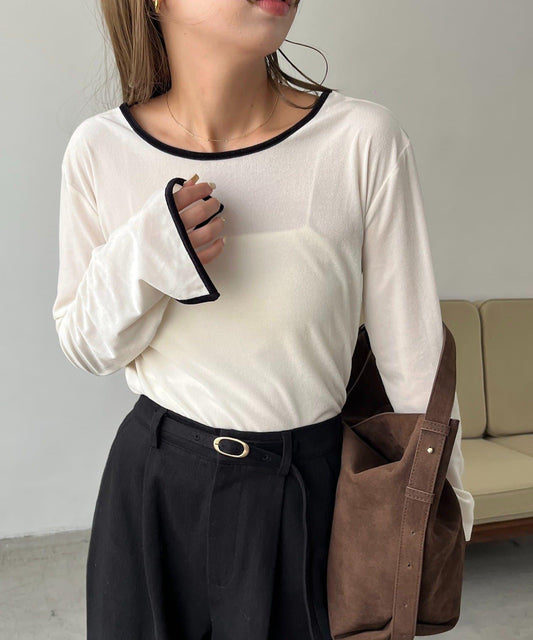 【前後兩穿】天鵝絨拼接T恤