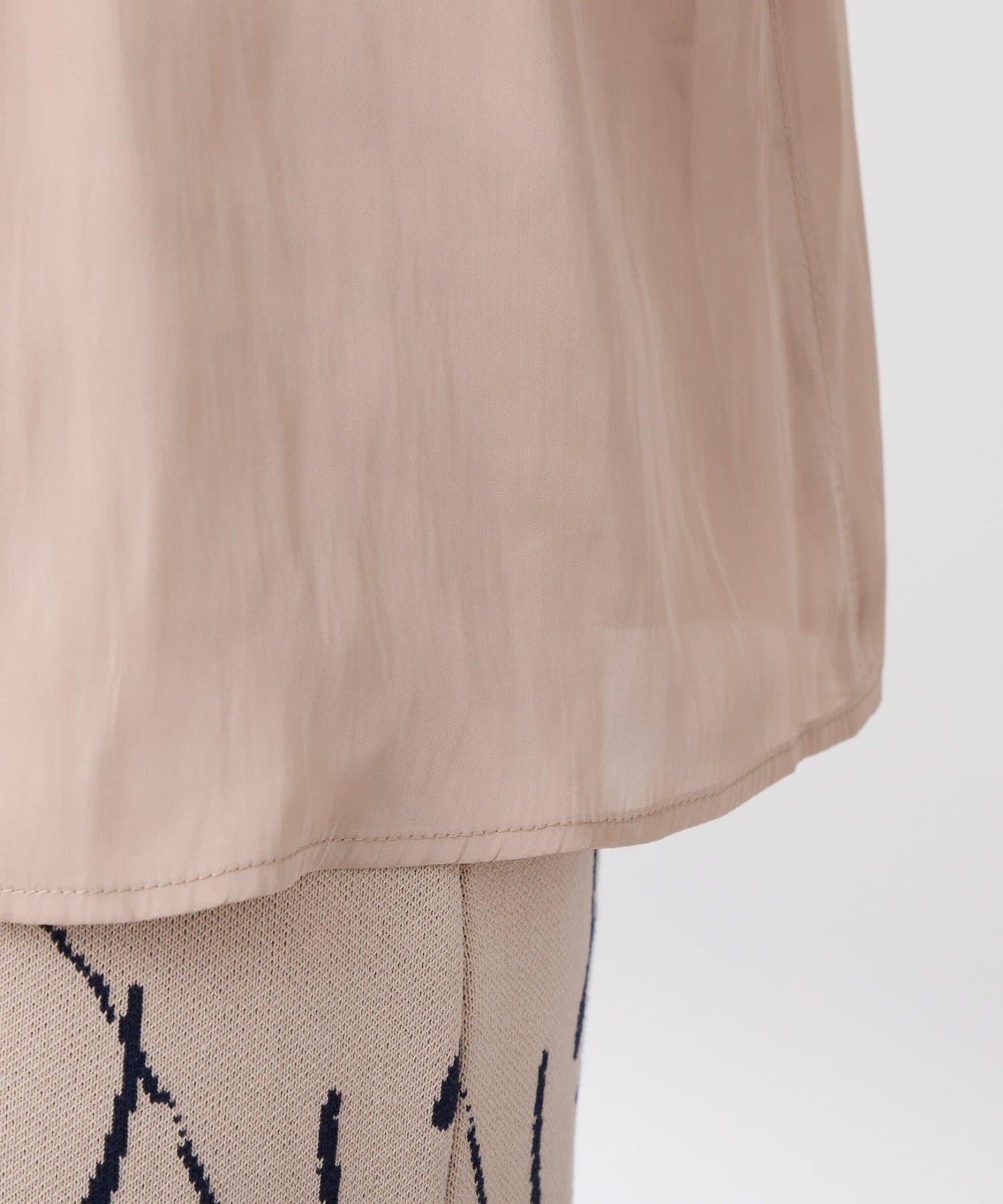 拼色緞面襯衫/禮服