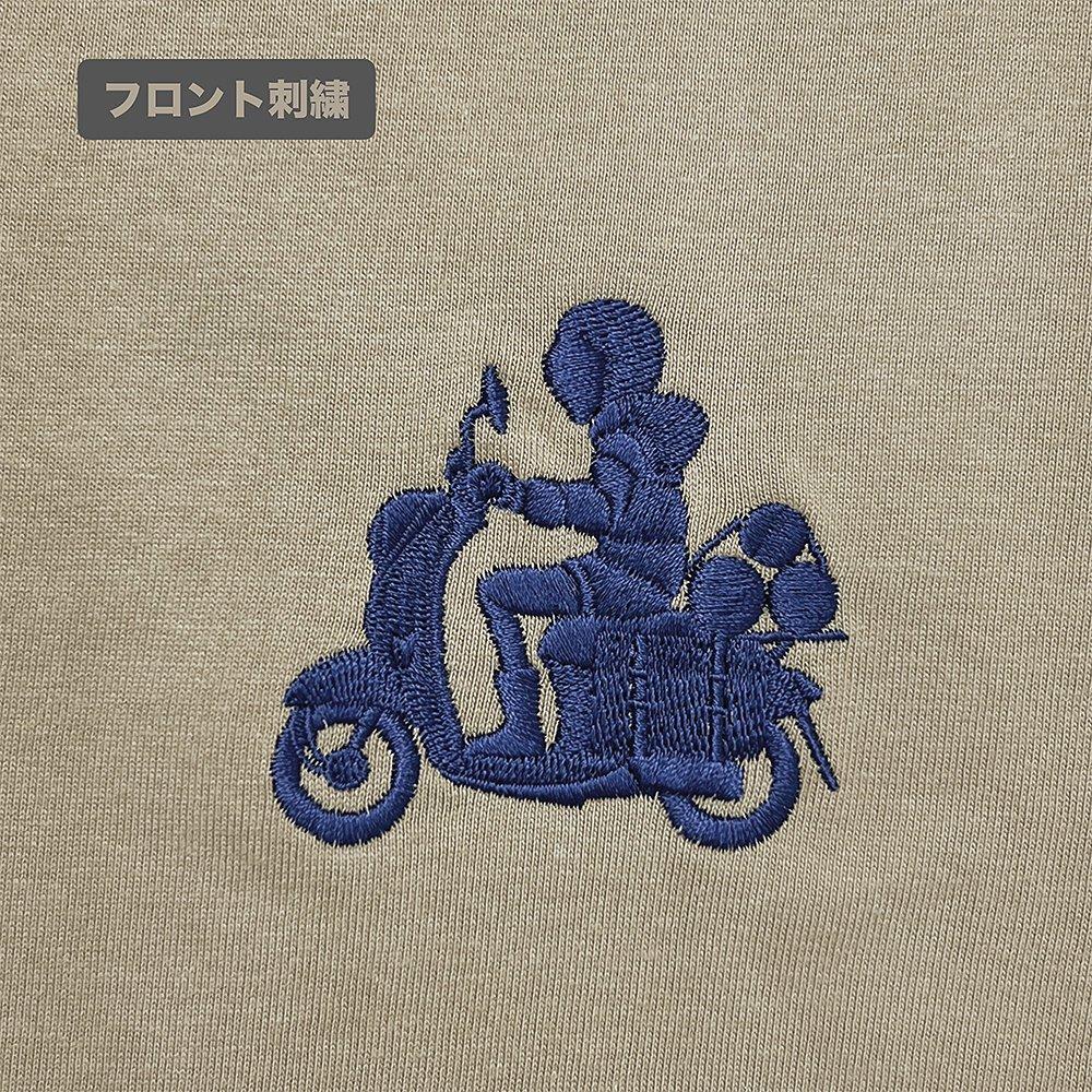 《搖曳露營》 SEASON3_XL碼_摩托車志摩凜 單點刺繡T恤/沙色卡其