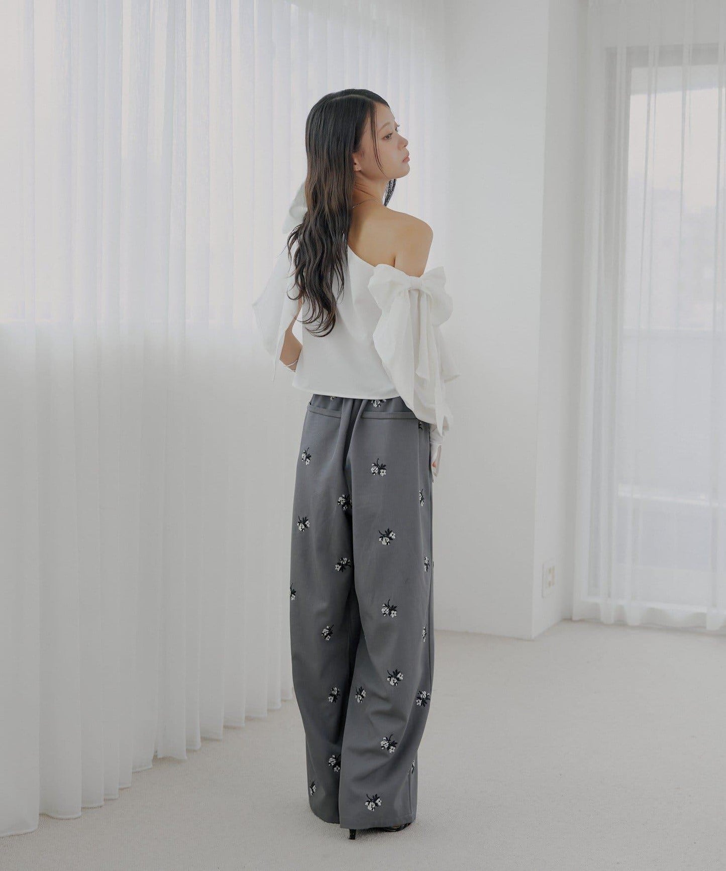 【SALON by Chico】不對稱設計大蝴蝶結襯衫