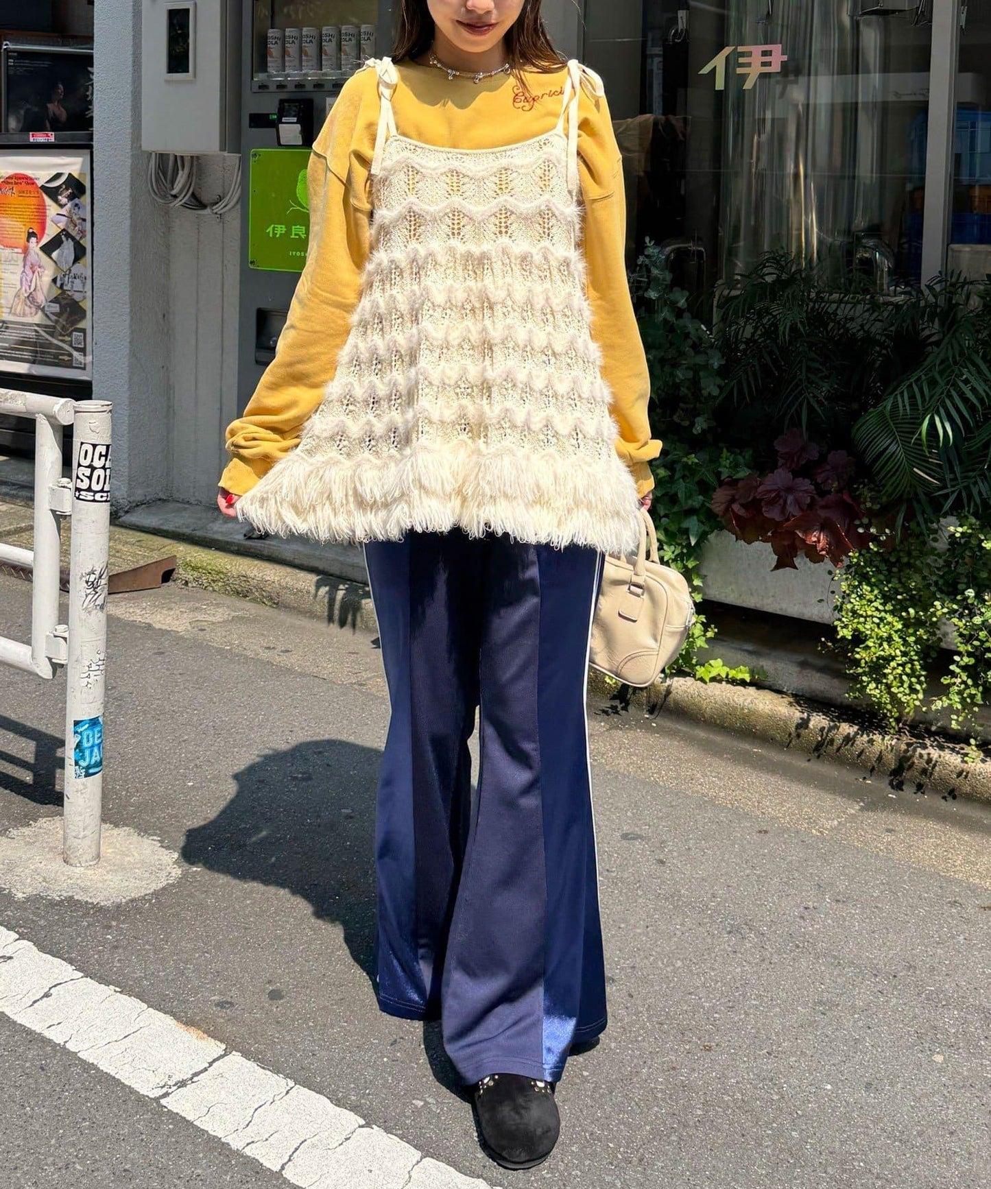 圈圈紗針織長款吊帶連衣裙