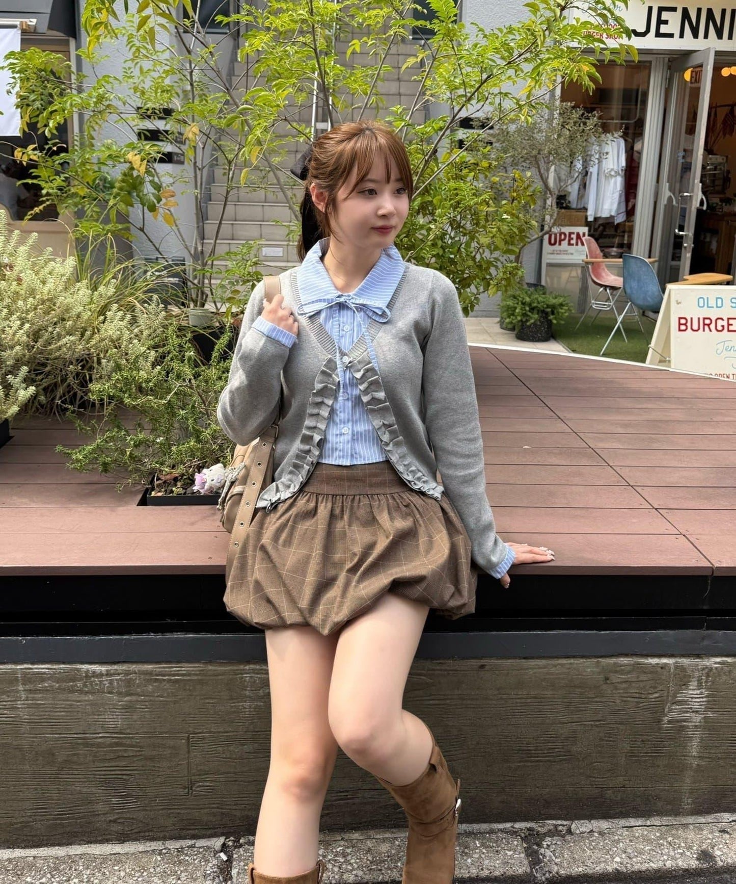 【れみ@re.__mi23セレクト】荷葉邊拼接開衫