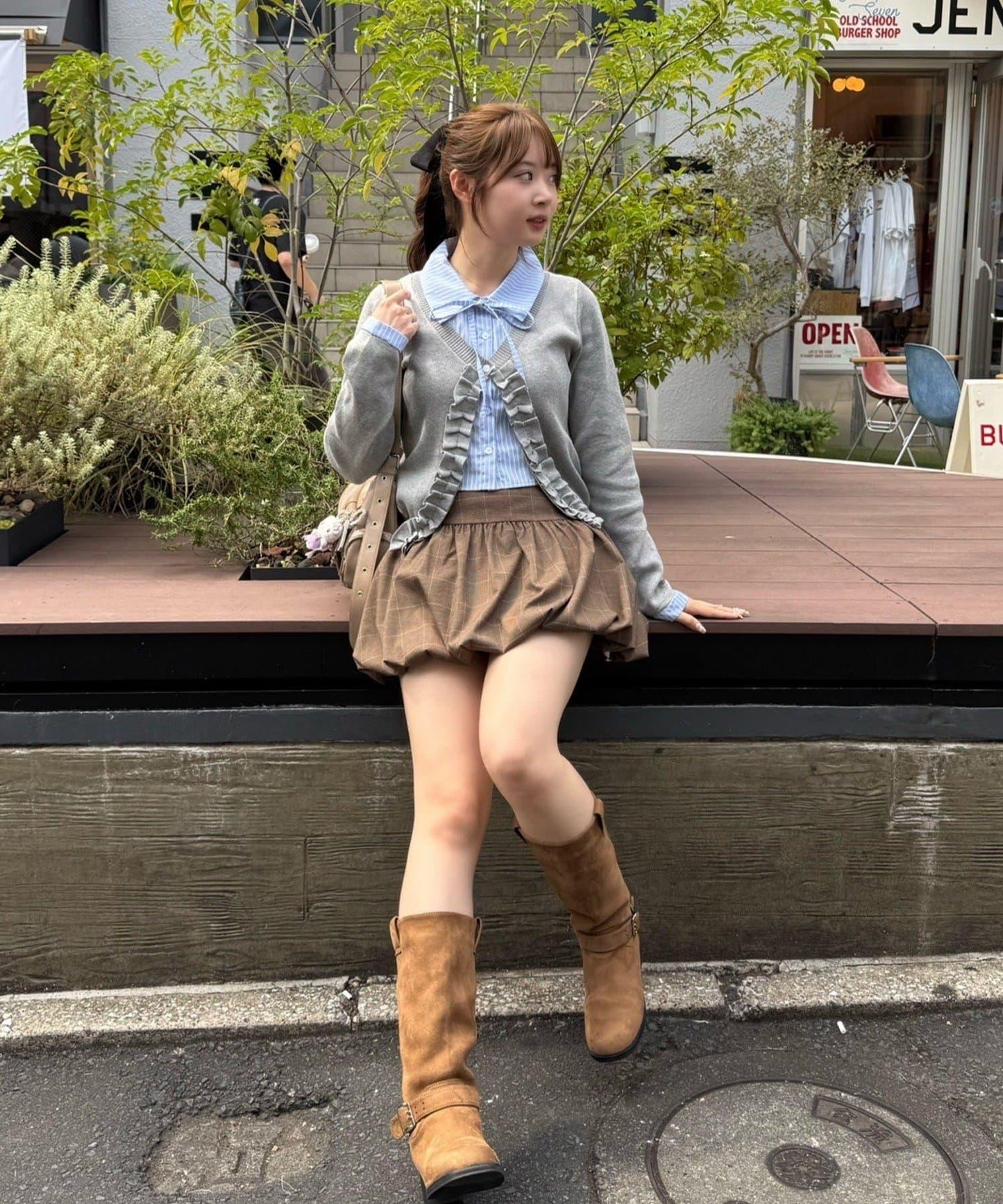 【れみ@re.__mi23セレクト】荷葉邊拼接開衫