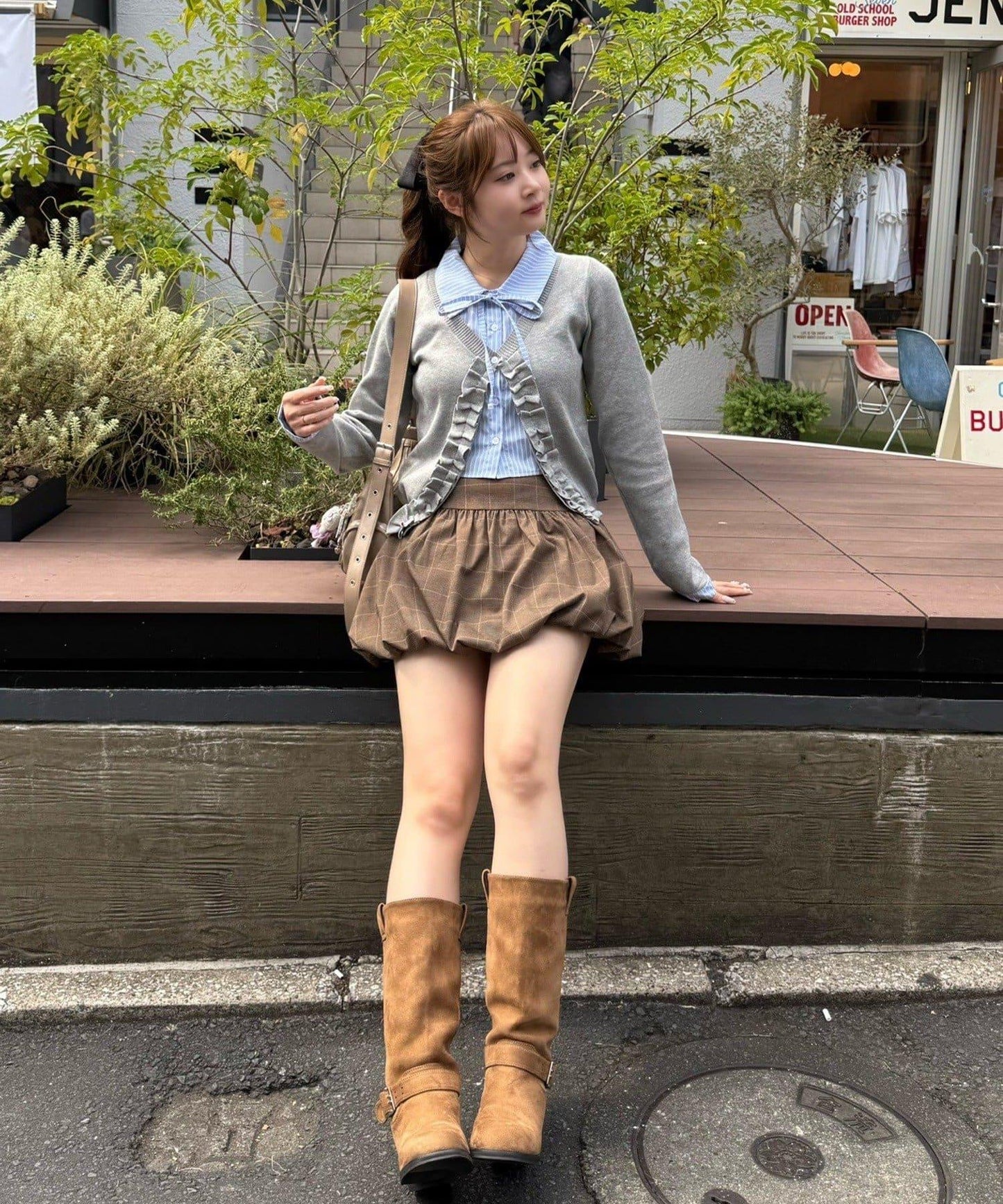 【れみ@re.__mi23セレクト】荷葉邊拼接開衫