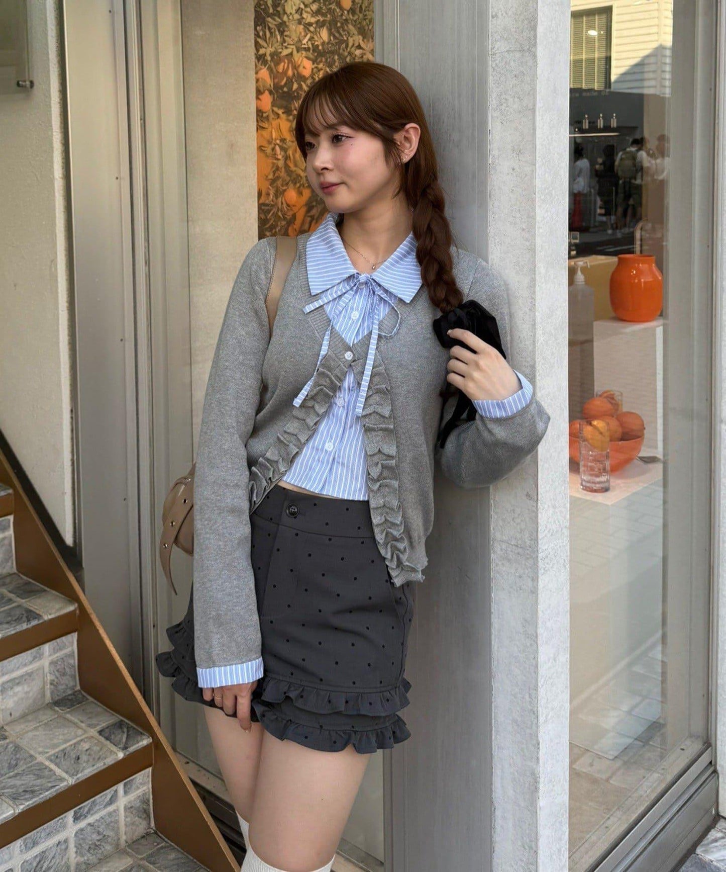 【れみ@re.__mi23セレクト】荷葉邊拼接開衫