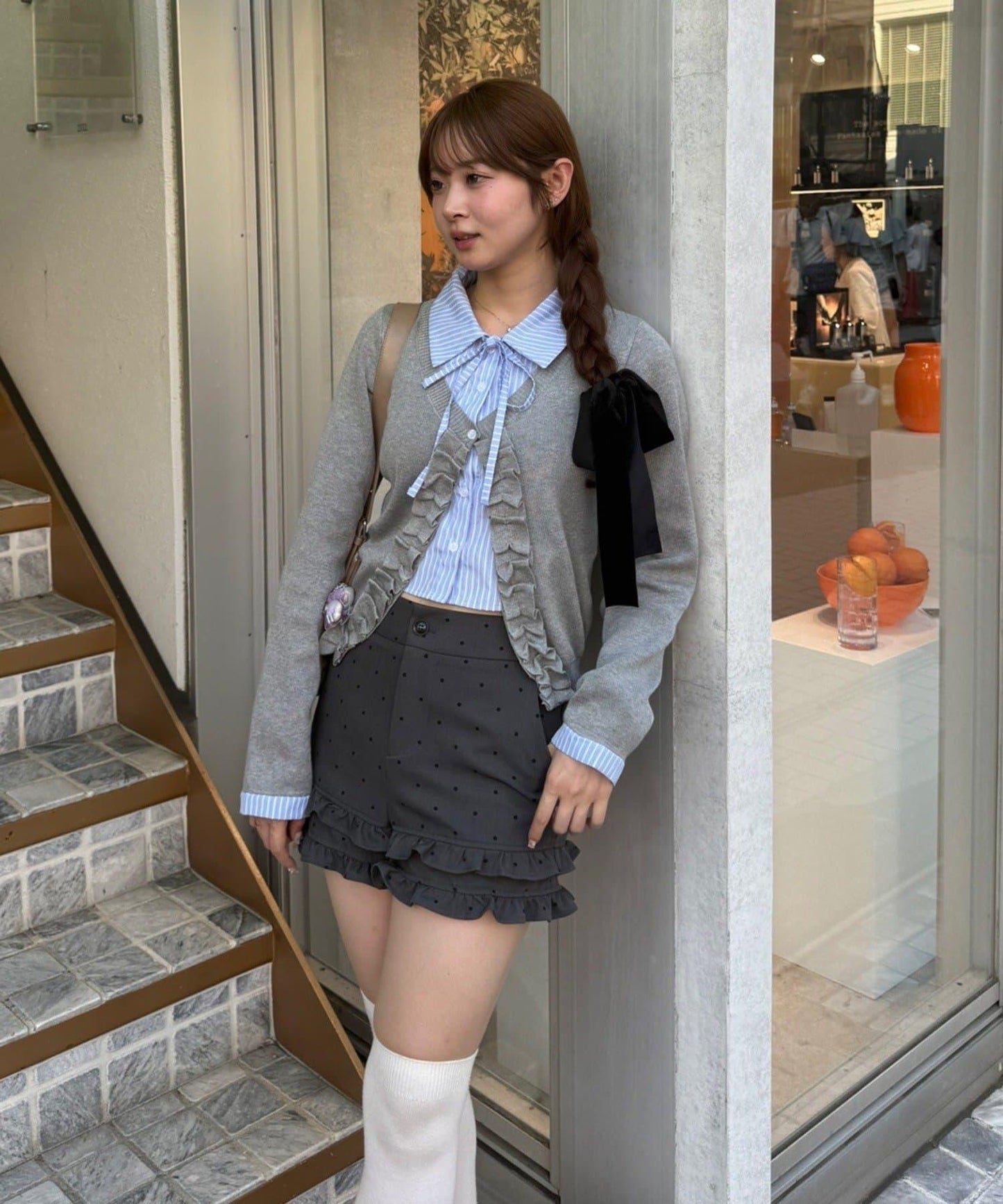 【れみ@re.__mi23セレクト】荷葉邊拼接開衫