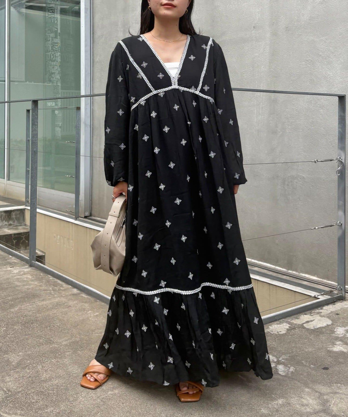 india刺繡連衣裙