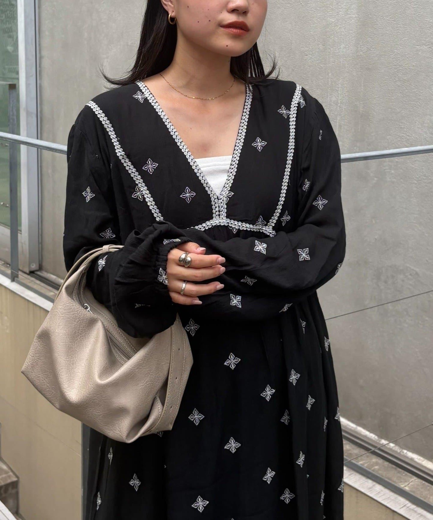india刺繡連衣裙