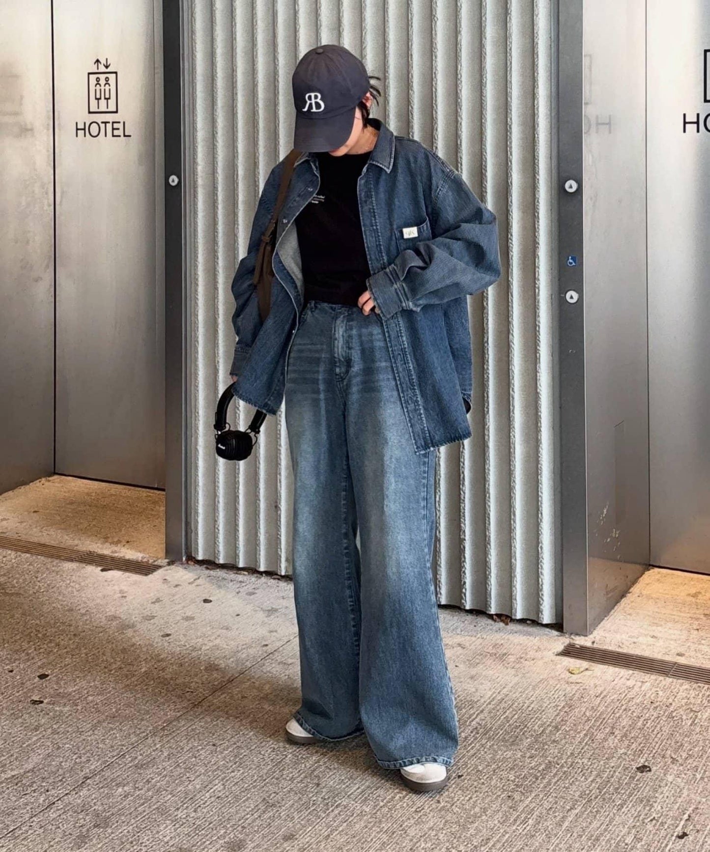 【PIKO企畫 / 】寬鬆褶皺牛仔襯衫