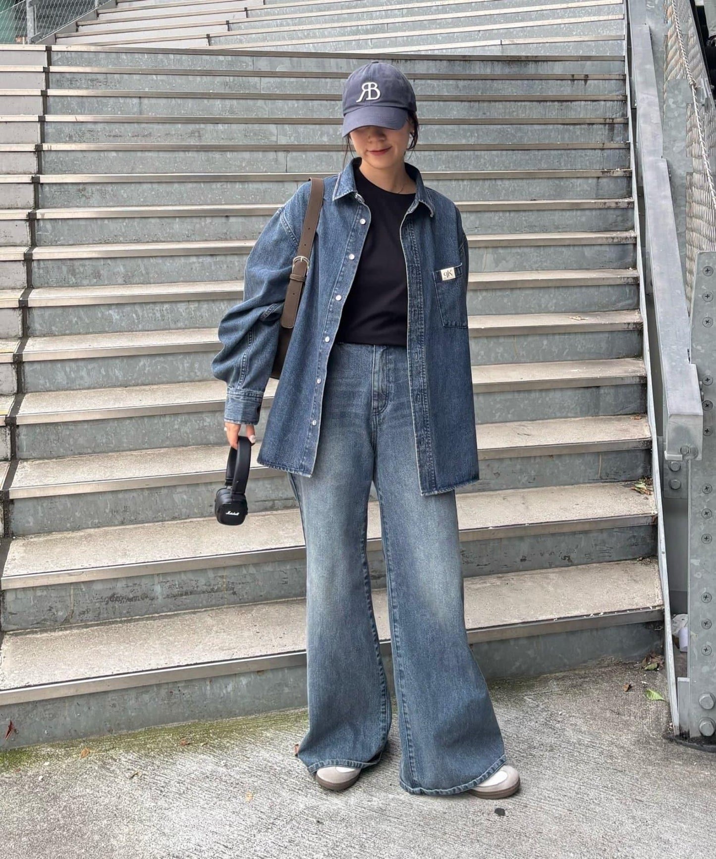 【PIKO企畫 / 】寬鬆褶皺牛仔襯衫