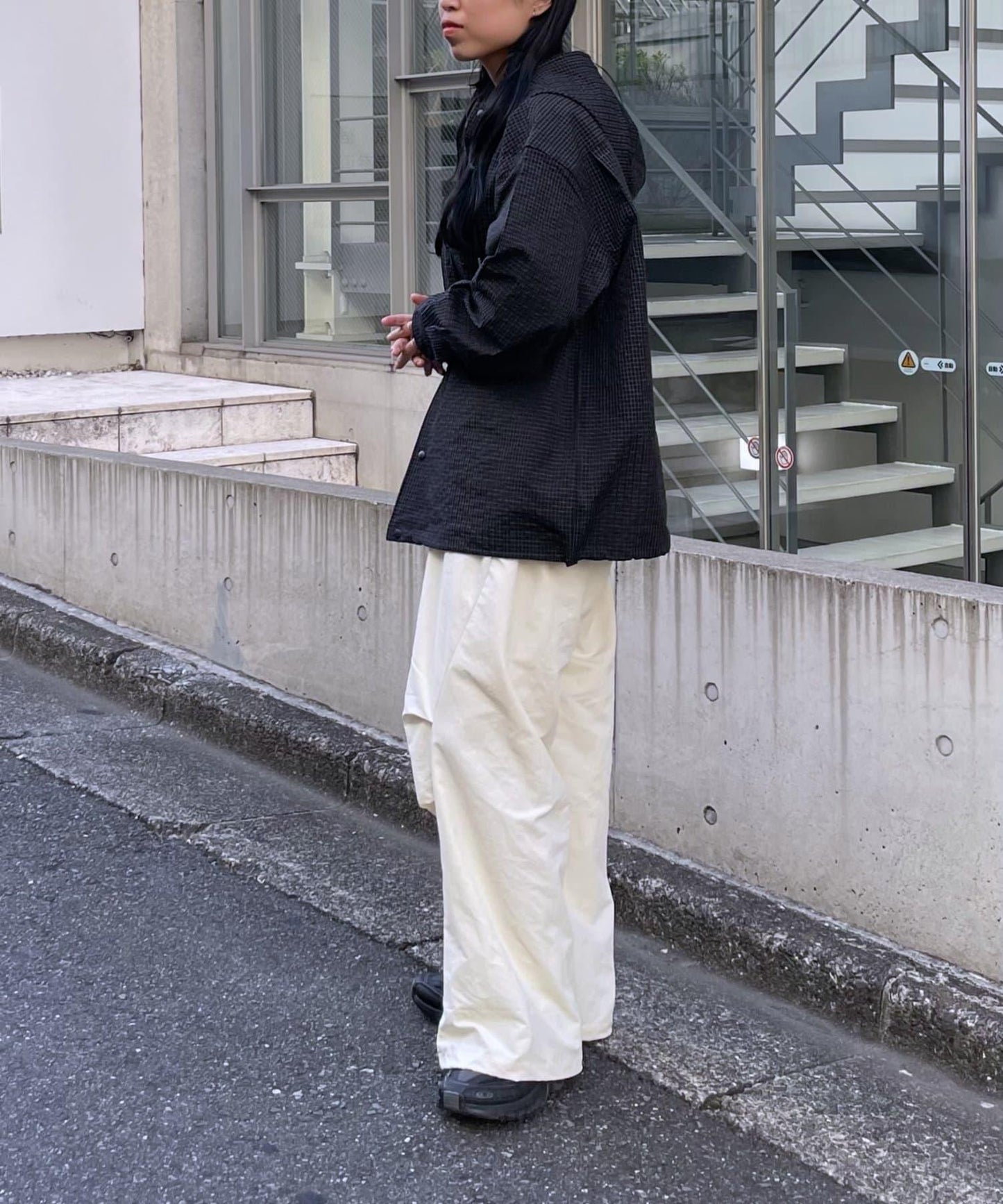 【LEI企畫 / 】弧形線條防潑水防撕裂長褲