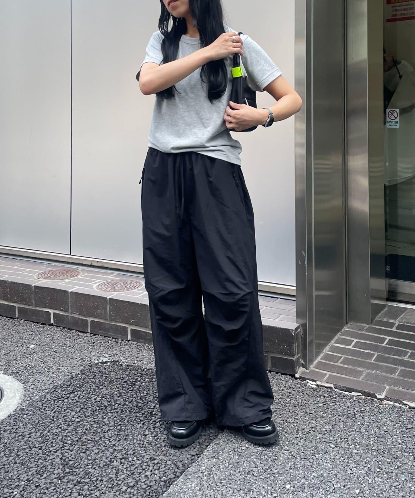 【LEI企畫 / 】弧形線條防潑水防撕裂長褲