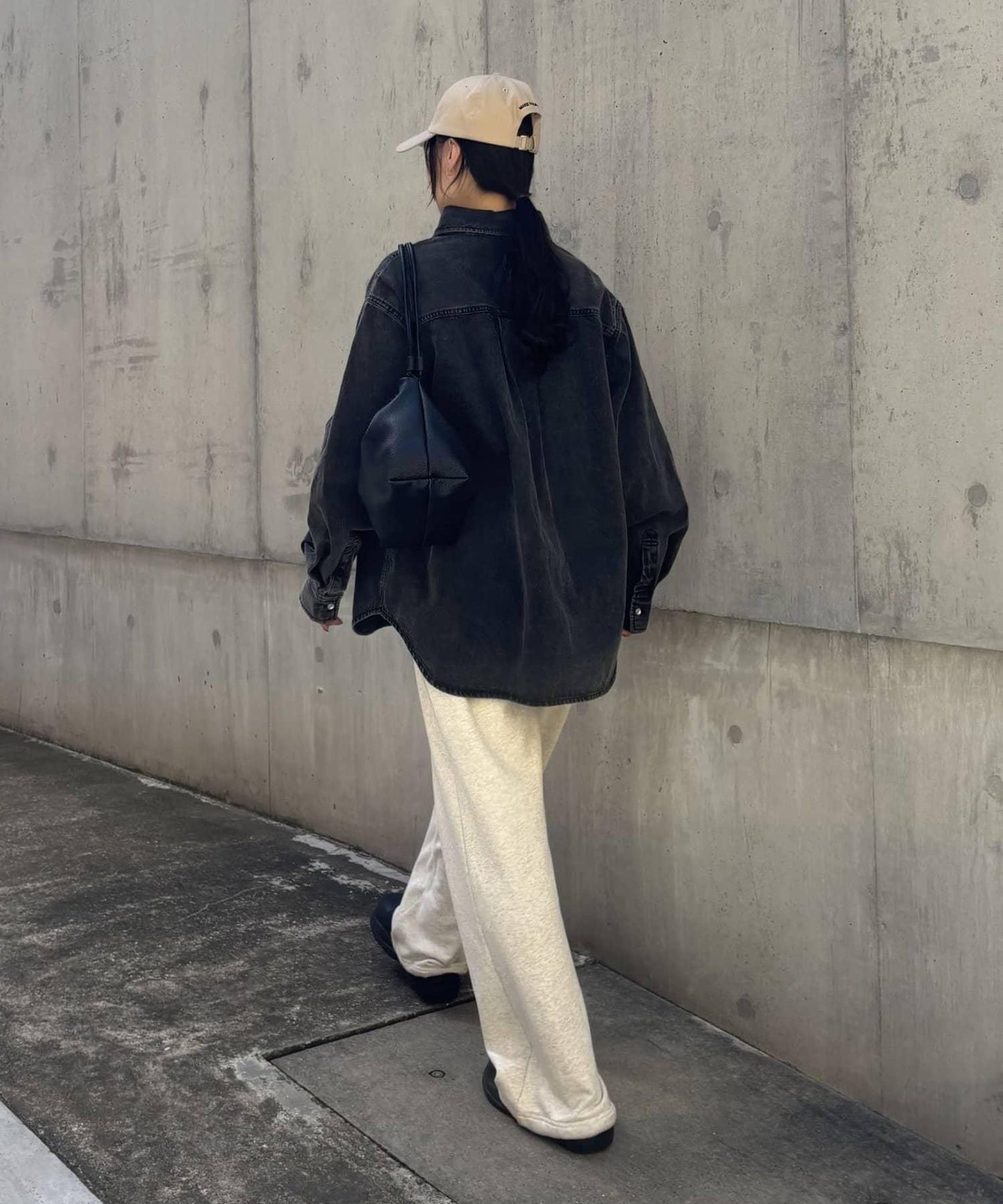 【PIKO企畫 / 】寬鬆褶皺牛仔襯衫