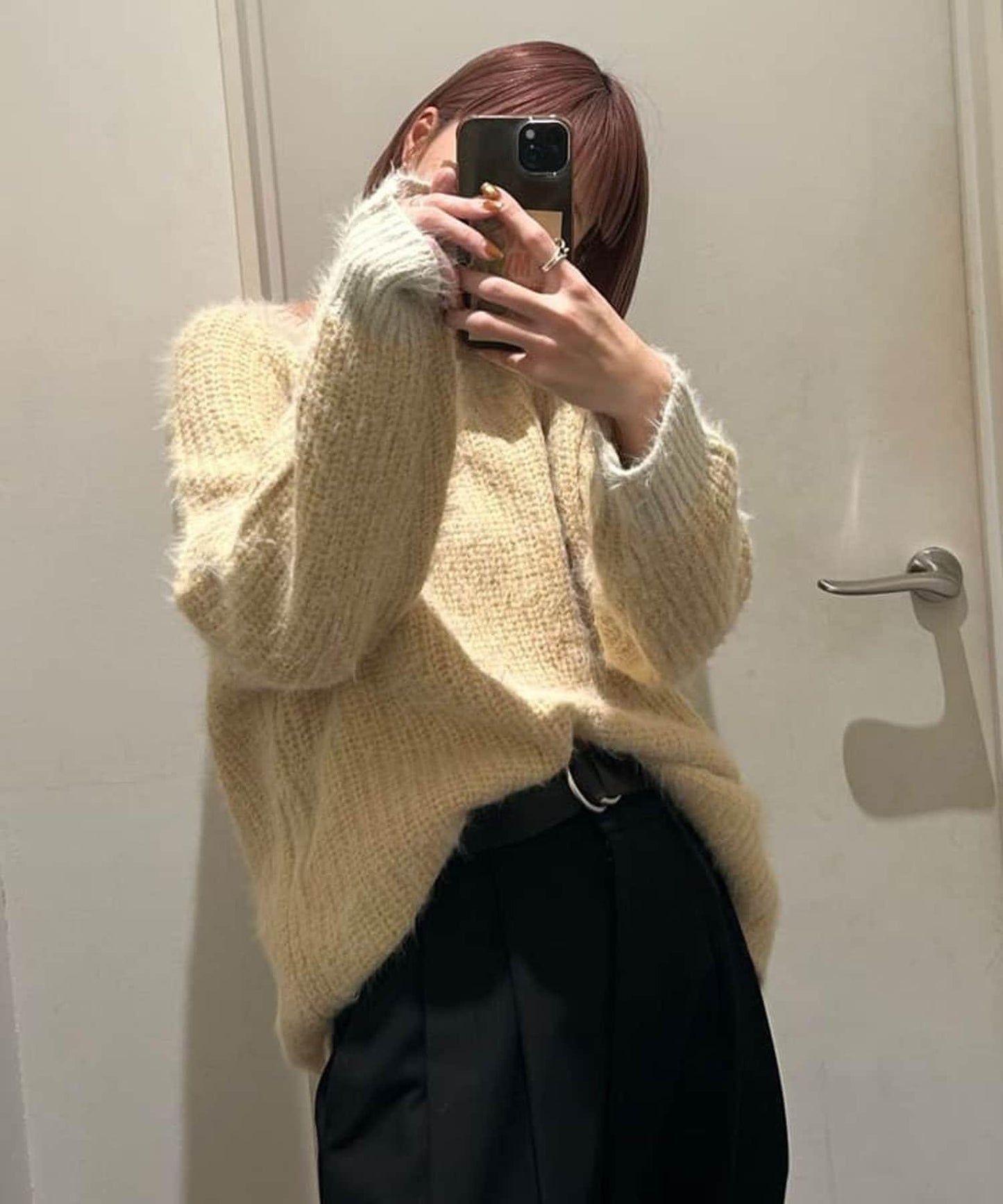 【Ciaopanic】彩色長毛絨寬鬆針織套頭衫