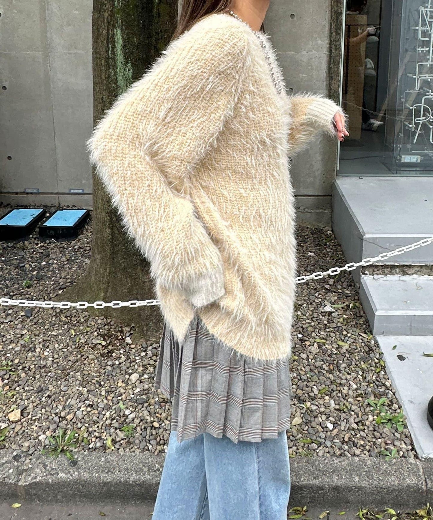 【Ciaopanic】彩色長毛絨寬鬆針織套頭衫