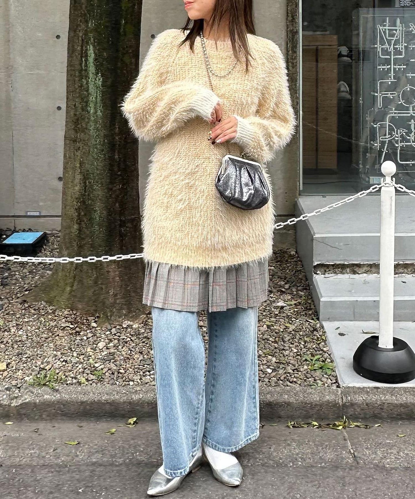 【Ciaopanic】彩色長毛絨寬鬆針織套頭衫