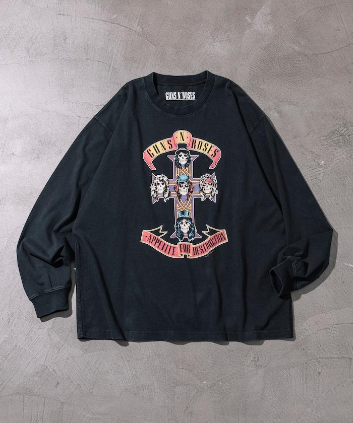 【EXCLUSIVE】GUNS N ROSES 槍與玫瑰 前印花長袖T恤