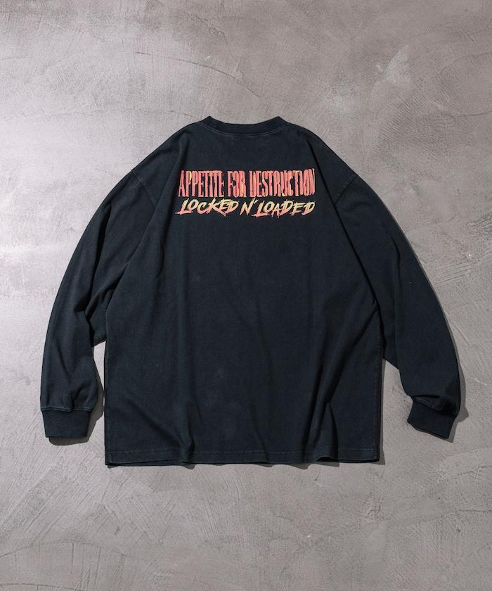 【EXCLUSIVE】GUNS N ROSES 槍與玫瑰 前印花長袖T恤