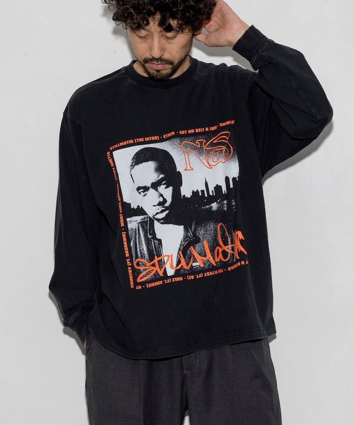 Nas正面印花長袖T恤