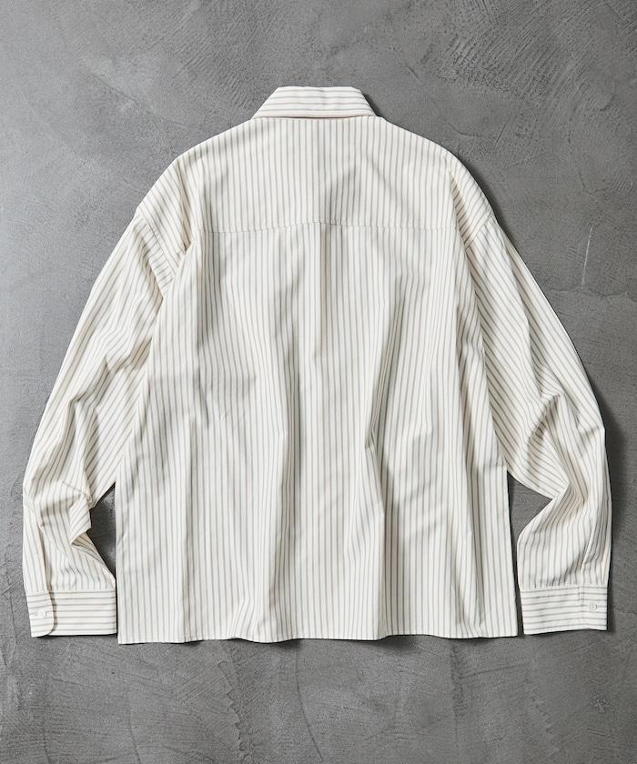 常規領盒型條紋襯衫