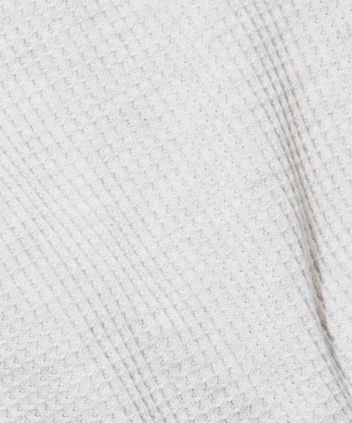 寬鬆版型長袖華夫格保暖長袖T恤