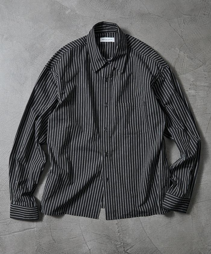 常規領盒型條紋襯衫