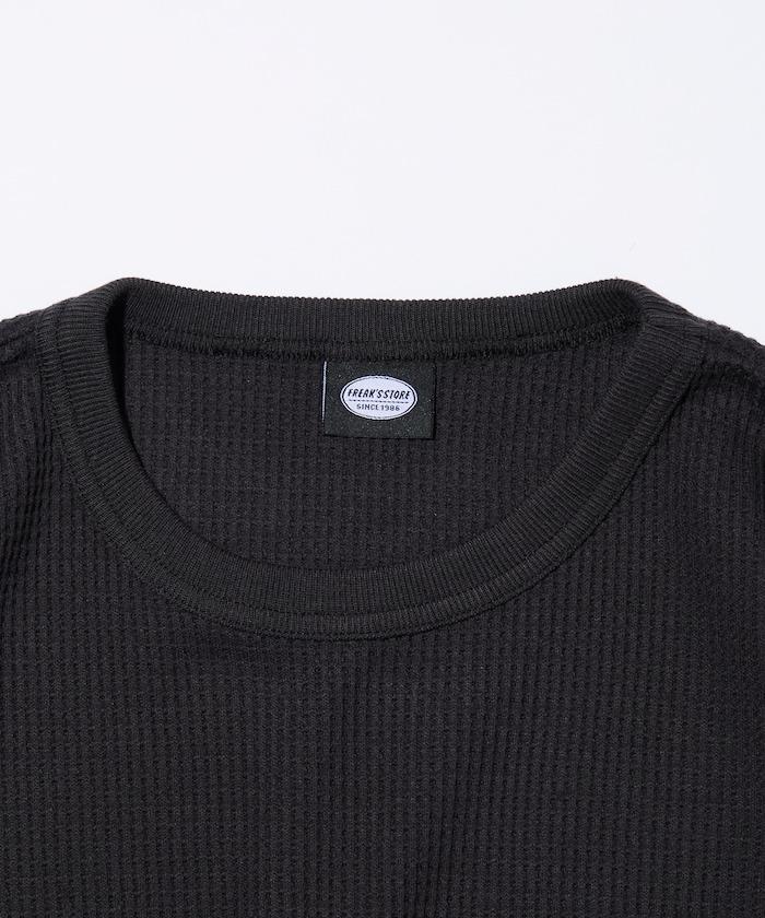 寬鬆版型長袖華夫格保暖長袖T恤