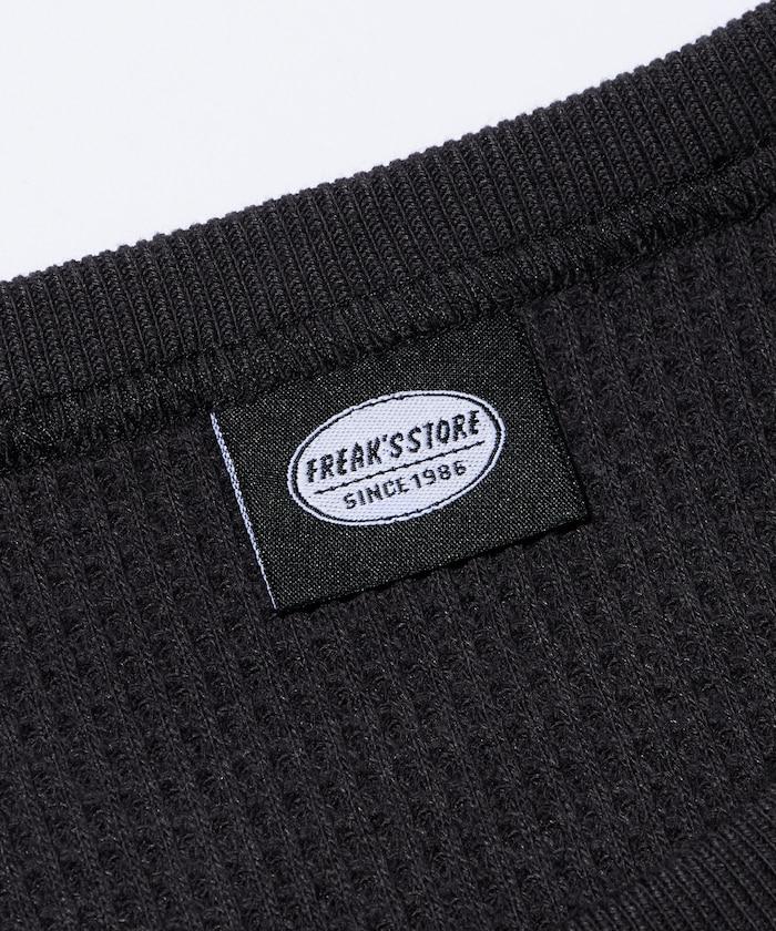 寬鬆版型長袖華夫格保暖長袖T恤