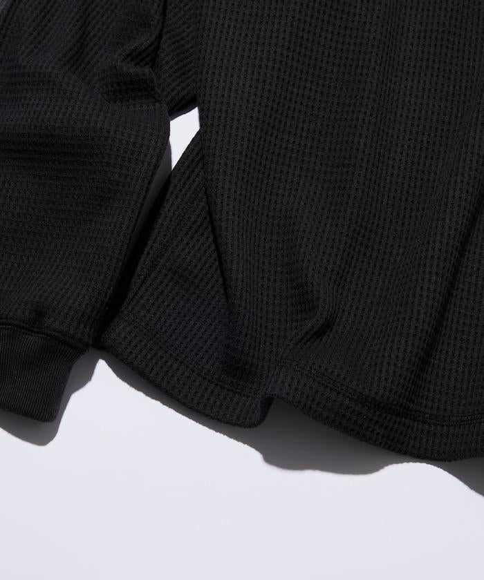 寬鬆版型長袖華夫格保暖長袖T恤