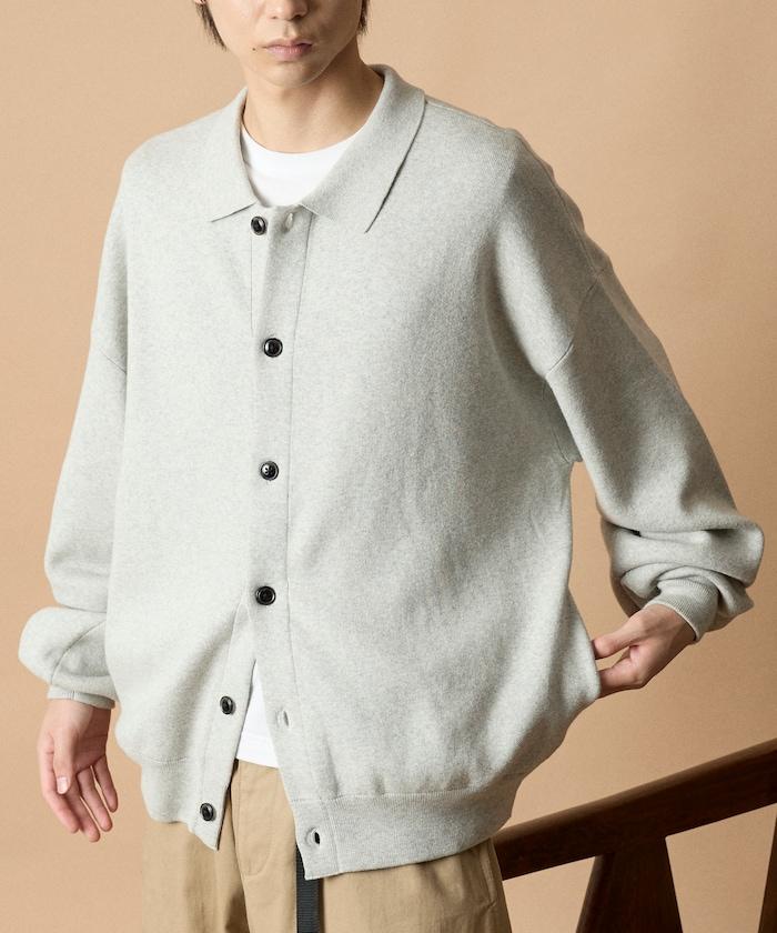 寬鬆版型衛衣風格翻領開衫