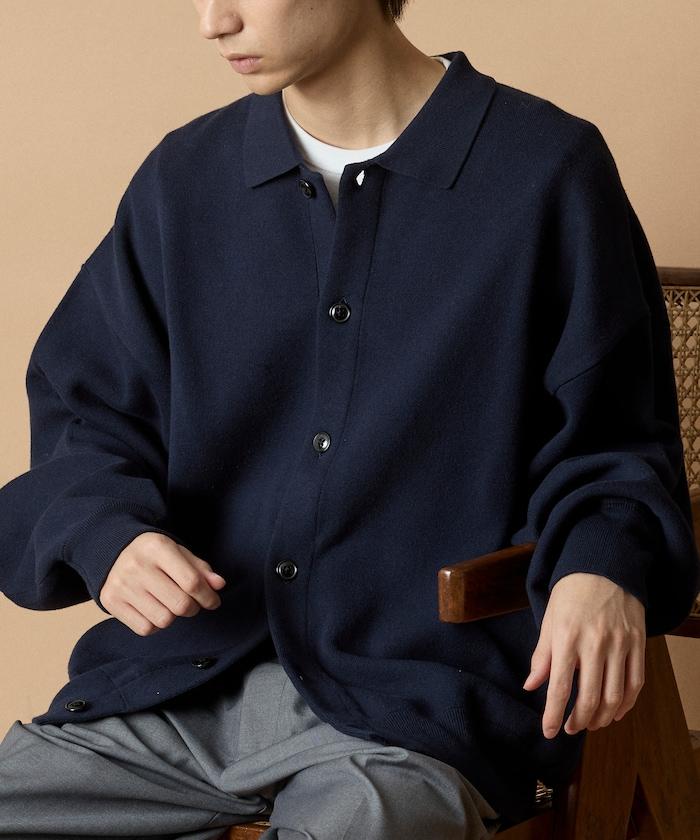 寬鬆版型衛衣風格翻領開衫