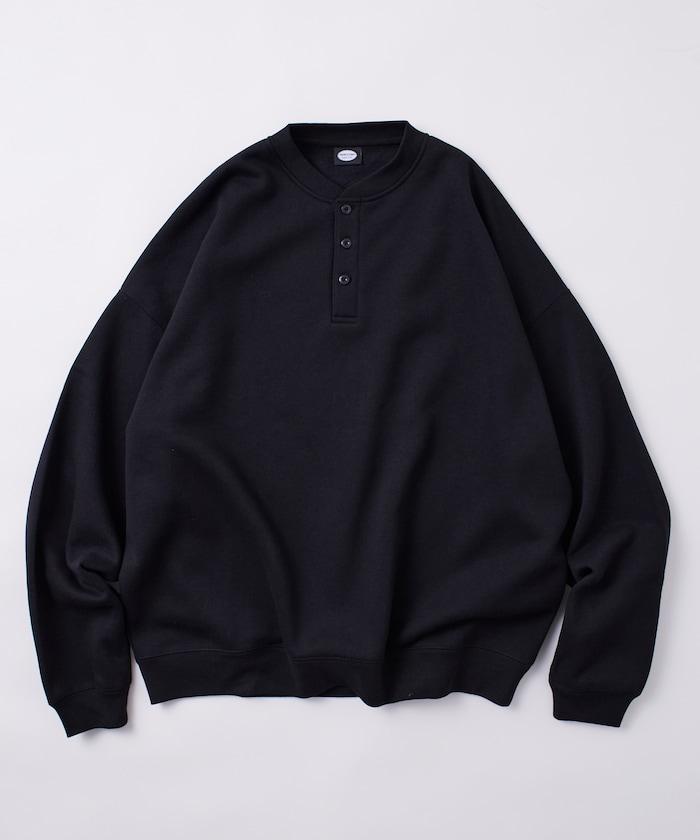 寬鬆版型亨利領衛衣套頭衫