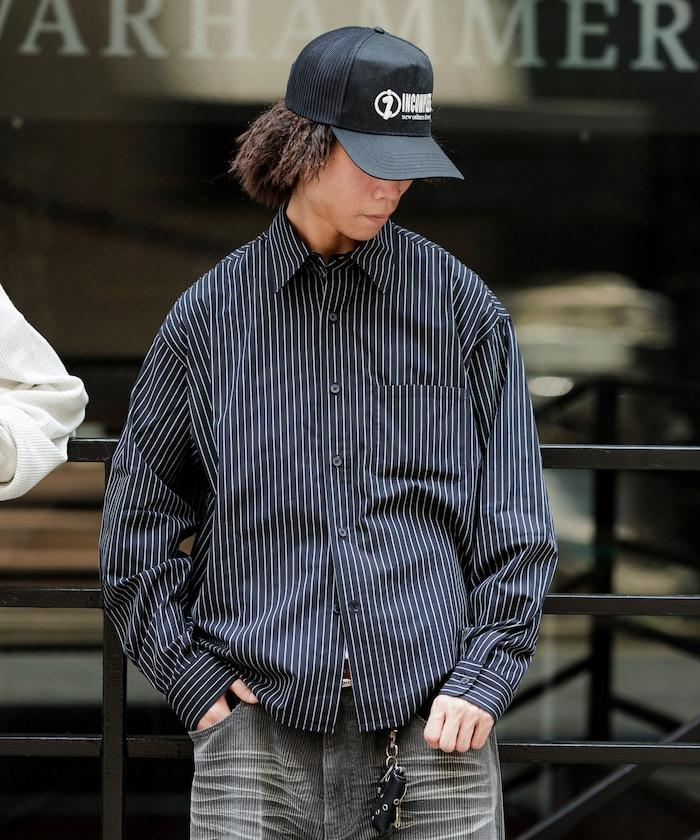 常規領盒型條紋襯衫