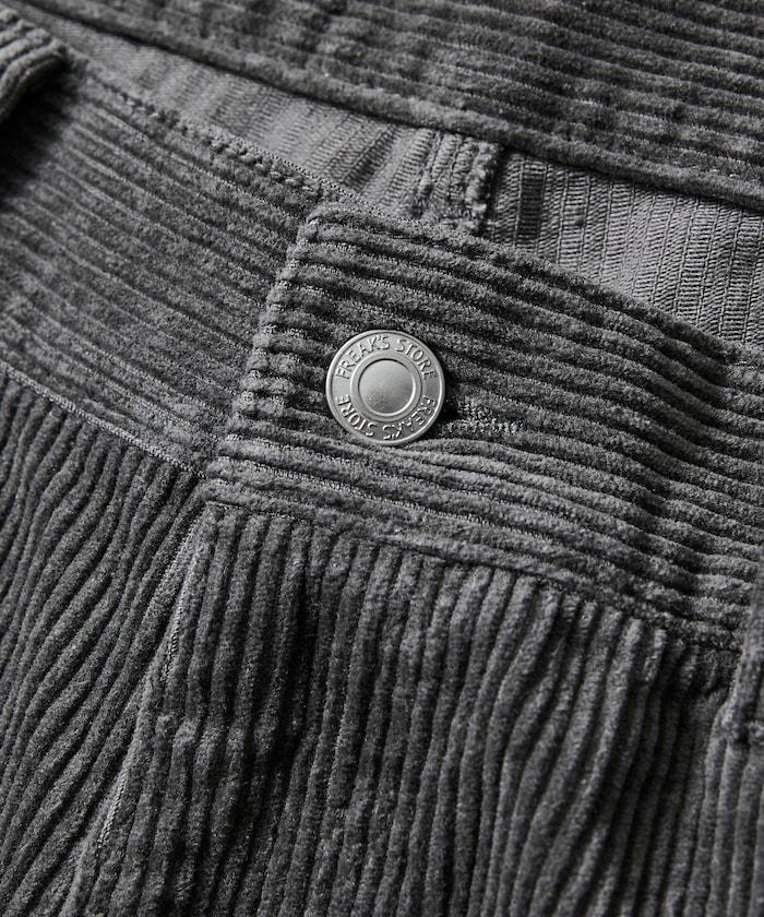 復古水洗燈芯絨寬鬆直筒褲