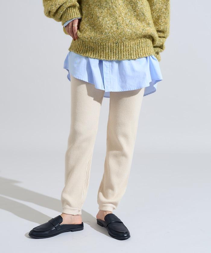 羅紋針織束腳褲