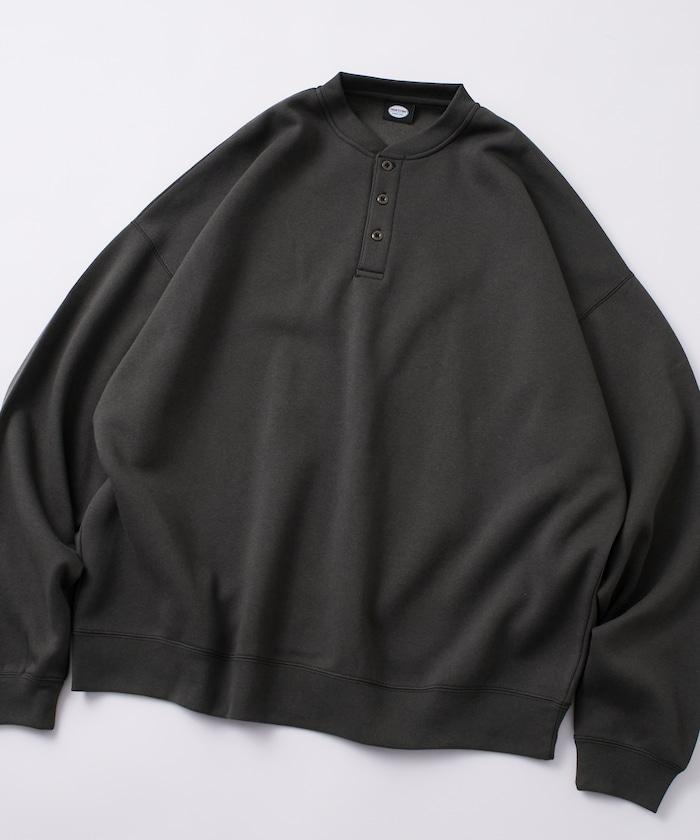 寬鬆版型亨利領衛衣套頭衫