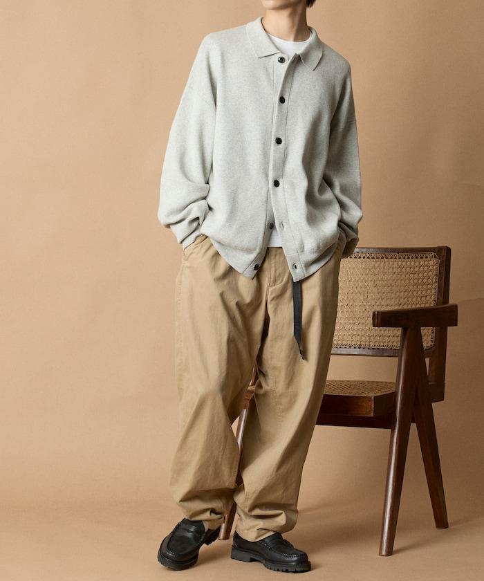 寬鬆版型衛衣風格翻領開衫